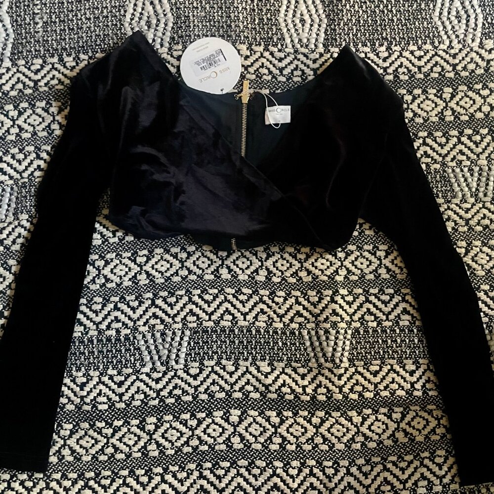 NWT Miss Circle New York Velvet Corset Crop Top – Size Medium